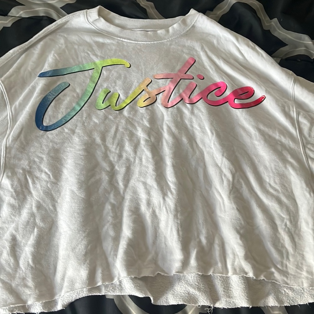 justice cropped crewneck
